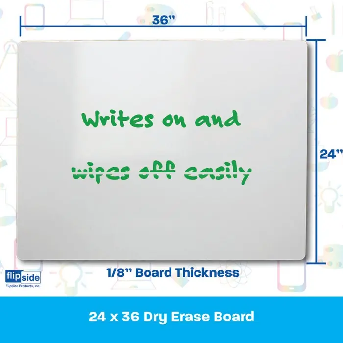 Flipside Dry Erase Board, 24 x 36 Inches Authentic